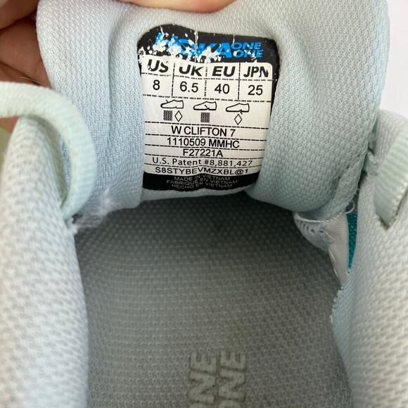 Hoka One One Womens Sz 8 Clifton 7 Running Shoes Light Green Yellow Mesh Lace-up - Picture 10 of 16